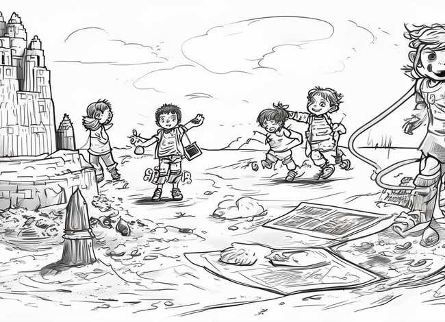 儿童黑白画素材 - 儿童黑白画素材库