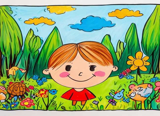 儿童英文绘本故事绘画、英文儿童绘本简单图画