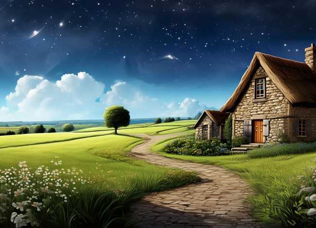 乡村故事绘画；乡村故事绘画图片