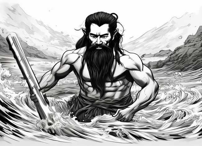 大禹治水的故事画片；大禹治水的故事画片简笔画