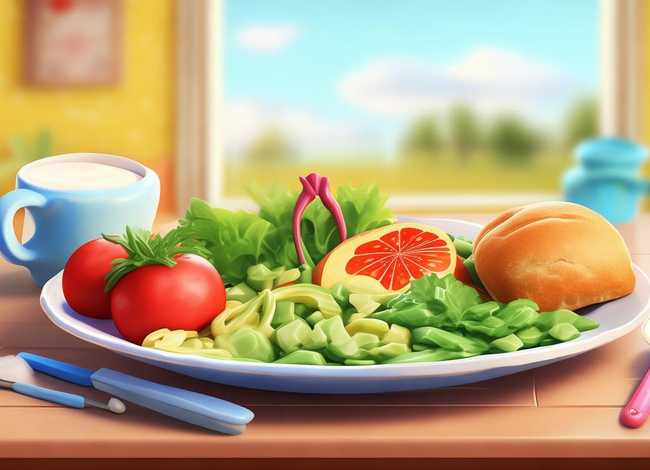 儿童营养餐简笔画（儿童营养餐简笔画图片）