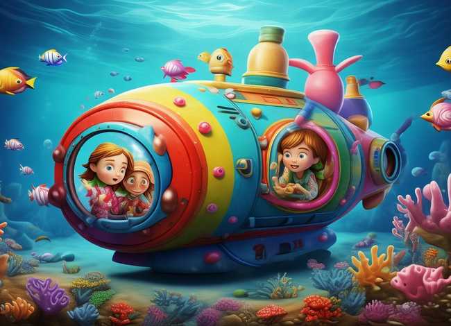 潜水艇儿童绘本故事；潜水艇的绘本故事