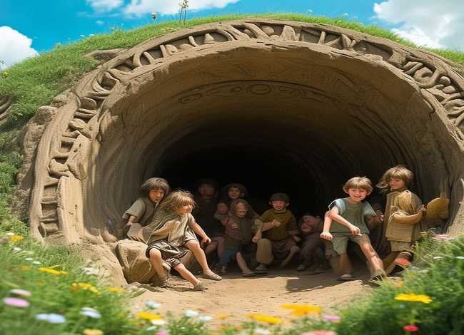 《地道战》儿童绘本故事，地道战儿童绘画