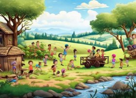 乡村儿童生活世界图景pdf；乡村生活儿童绘画图片