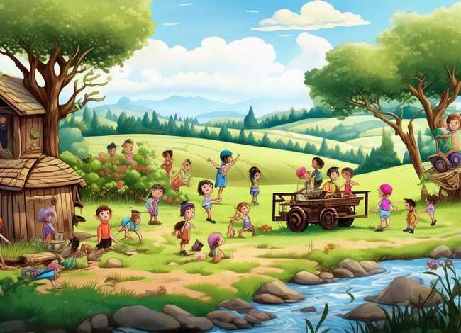 乡村儿童生活世界图景pdf；乡村生活儿童绘画图片