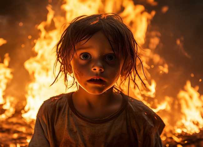 故事书儿童着火了，火灾故事幼儿