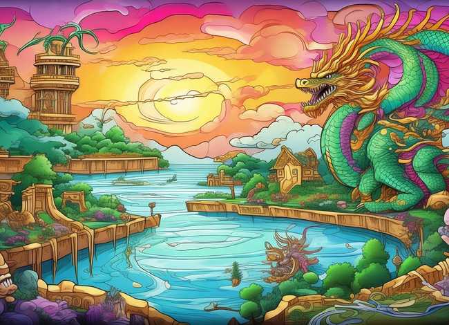 东方神话故事绘画作品，东方神话故事绘画作品四年级