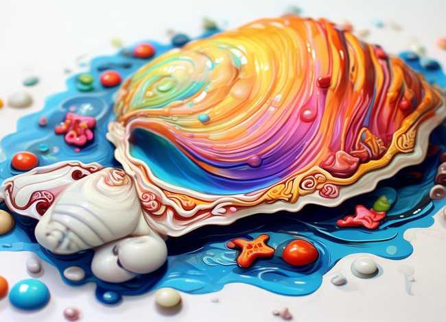 一年级贝壳海螺项链儿童画 海螺和贝壳项链儿童画