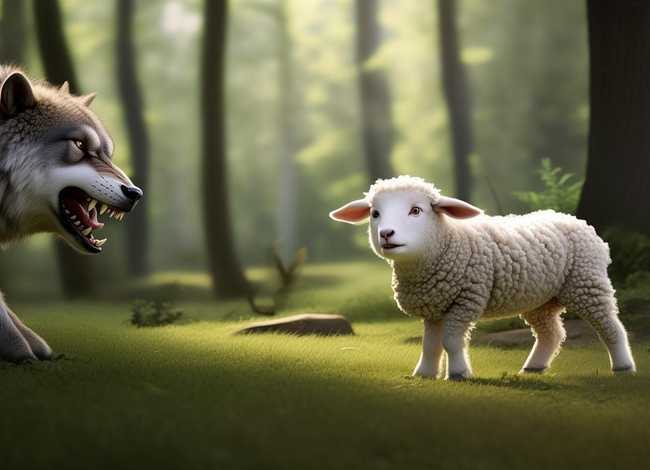 小羊和大灰狼童话；小羊和大灰狼童话作文