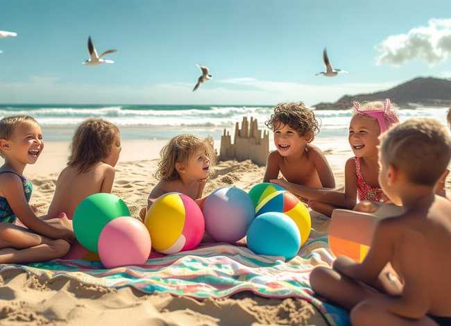 沙滩故事儿童 沙滩编故事