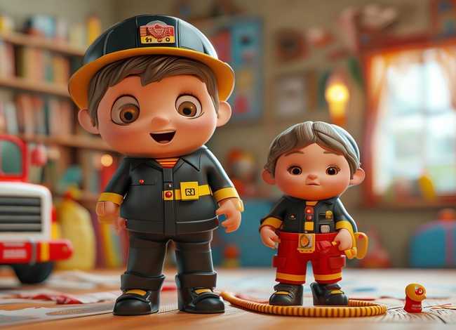 儿童故事消防员爸爸、幼儿消防员故事绘本