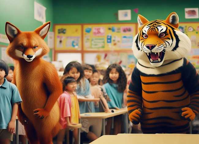 幼儿园《狐假虎威》表演故事视频；幼儿园公开课狐假虎威故事视频