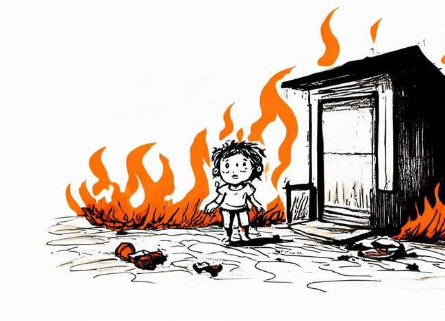 儿童火灾图片（儿童火灾图片简笔画）