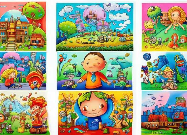 儿童故事连环画6幅图作品，幼儿故事连环画图片6张