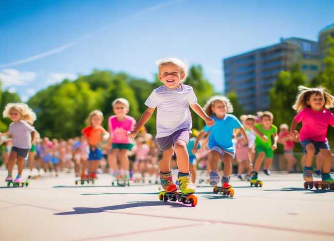 旱冰鞋儿童画 - 旱冰鞋儿童画图片大全