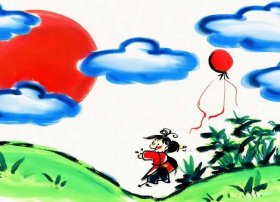 简单的儿童国画 简单的儿童国画图片