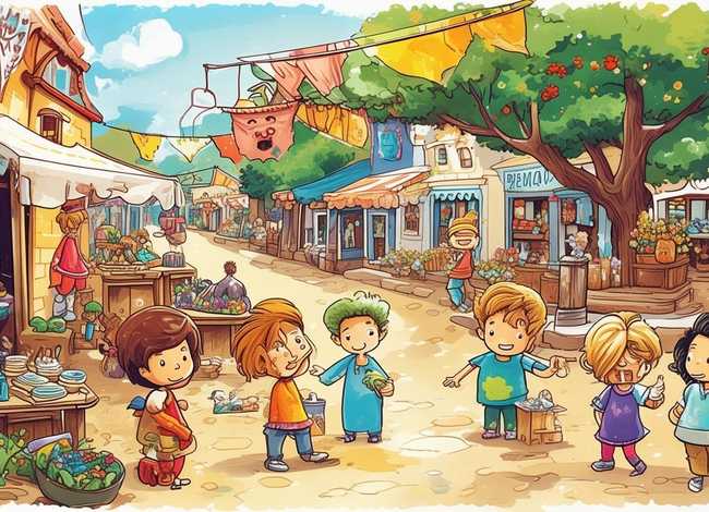 儿童跳蚤市场图片（儿童跳蚤市场图片手绘）