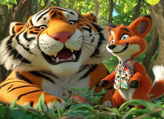 狐假虎威故事儿童版3-6岁、狐假虎威故事幼儿