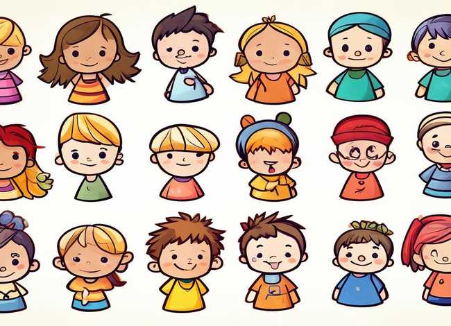 儿童人物大全图片 - 儿童人物大全图片简笔画