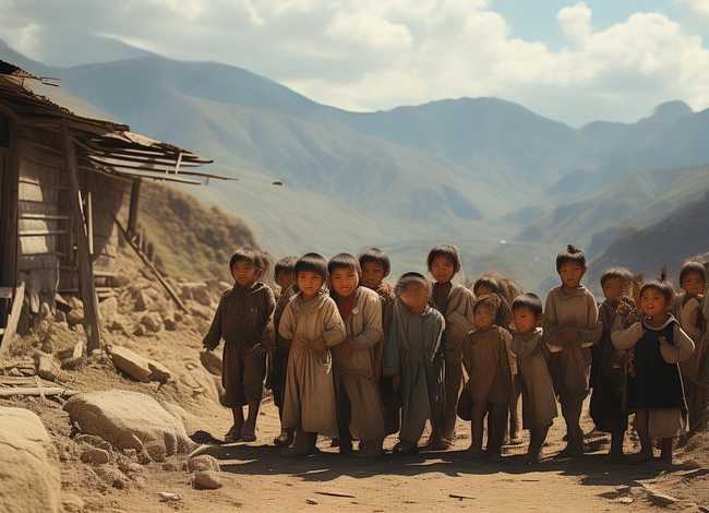 贫困山区儿童图片；贫困山区儿童图片大全