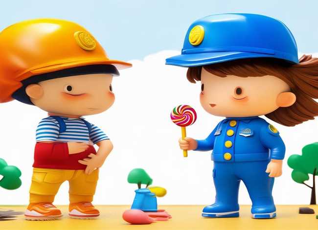 儿童故事小偷和警察的故事；小偷和警察的儿童画画