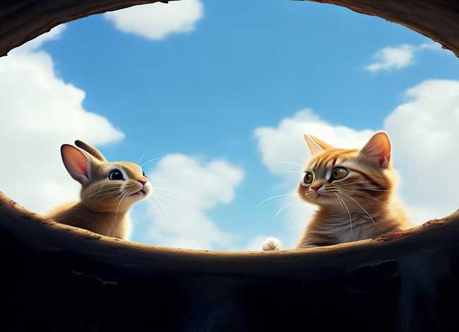 兔小贝故事坐井观天，猫小帅坐井观天的故事