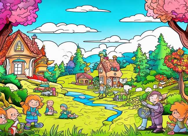 绘本故事填色a4打印；绘本故事填色a4打印版