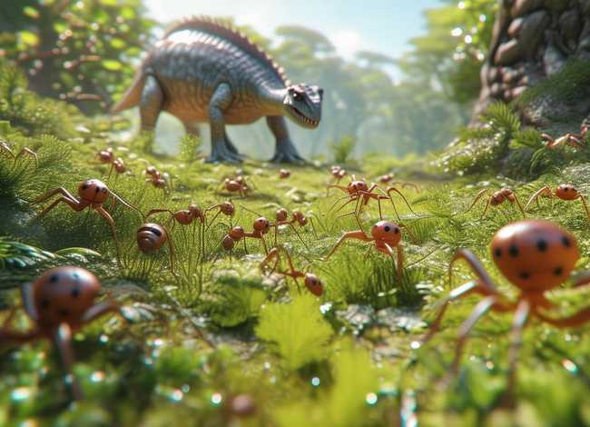 《蚂蚁的故事》绘本、《蚂蚁的故事》绘本恐龙图片