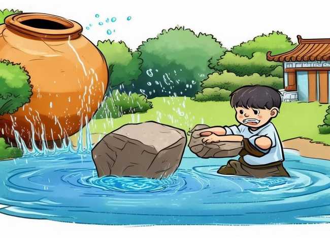 司马光砸缸的故事儿童故事绘本；司马光砸缸的故事绘本制作