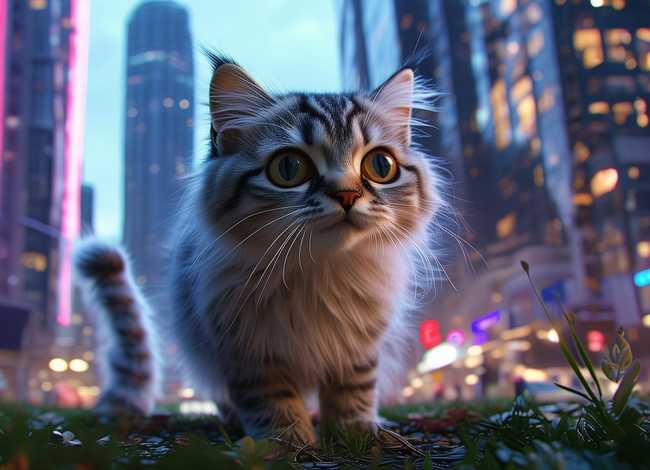 野猫进城儿童故事；幼儿故事野猫的城市导入语