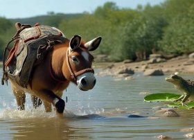 驴子过河寓言故事（驴子过河寓言故事内容）