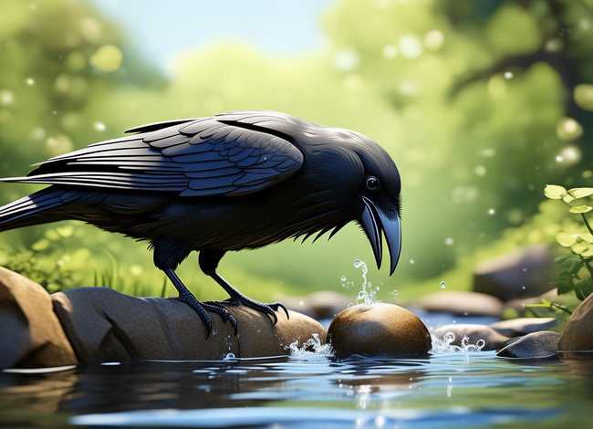 儿童故事连环画乌鸦喝水 - 手绘乌鸦喝水故事连环图咋画