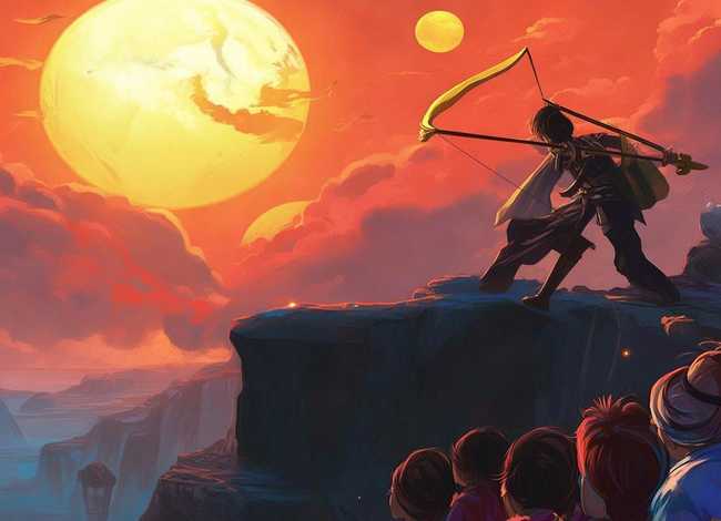 后羿射日儿童故事带注音可打印（后羿射日故事带拼音）