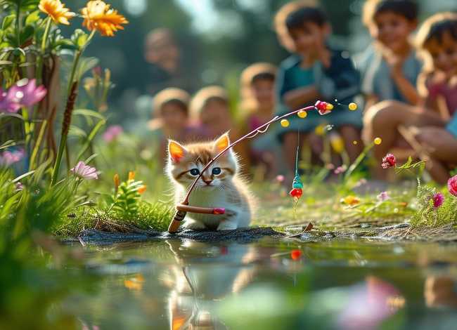 小猫钓鱼幼儿故事视频、小猫钓鱼幼儿故事视频播放
