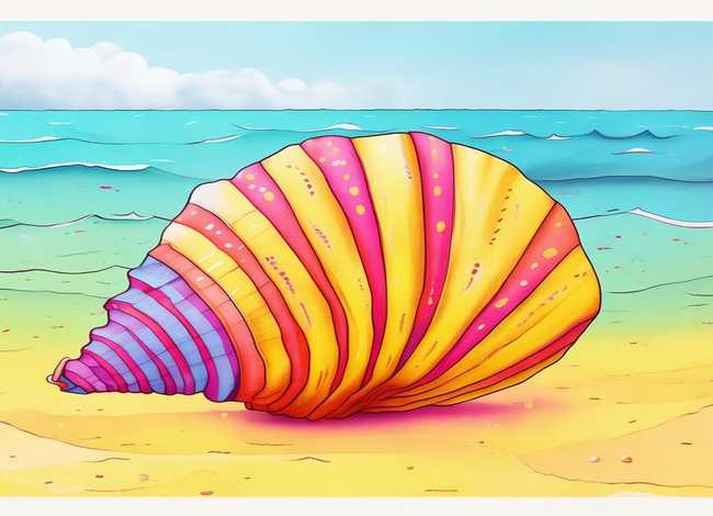 儿童画贝壳图片大全，儿童画贝壳图片大全简单