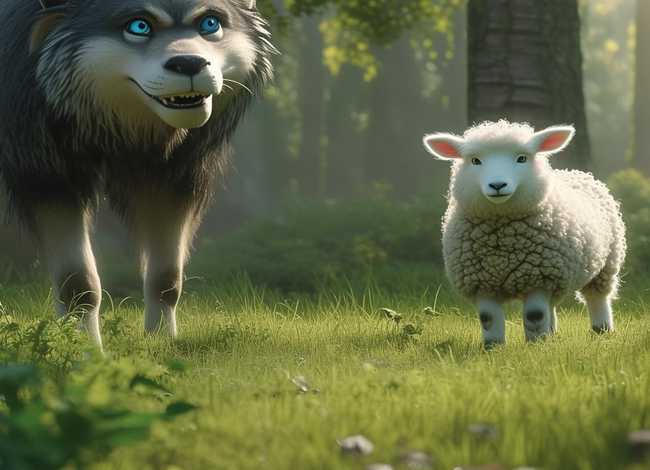 讲故事小羊和大灰狼，讲小羊和大灰狼的故事
