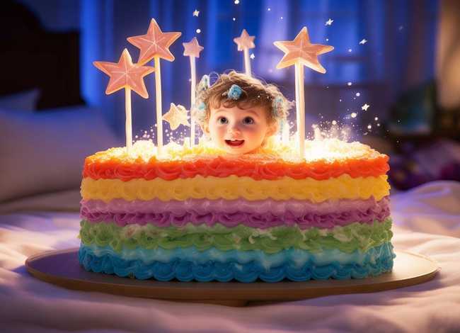 儿童睡前故事彩虹蛋糕 - 彩虹蛋糕的故事,睡前故事