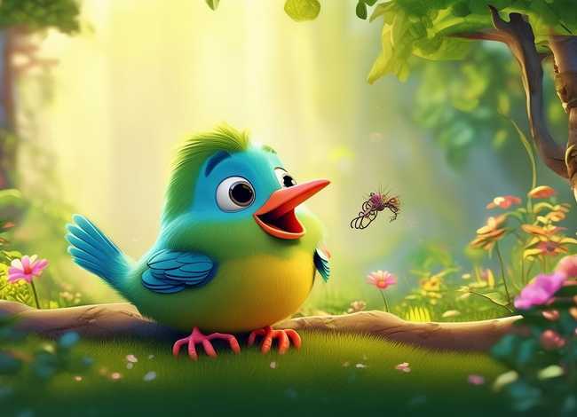 儿童故事小鸟捉虫、小鸟捉虫子故事