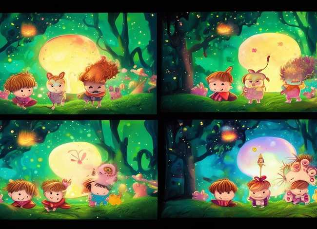 儿童故事创编画视频、幼儿故事创编画4幅