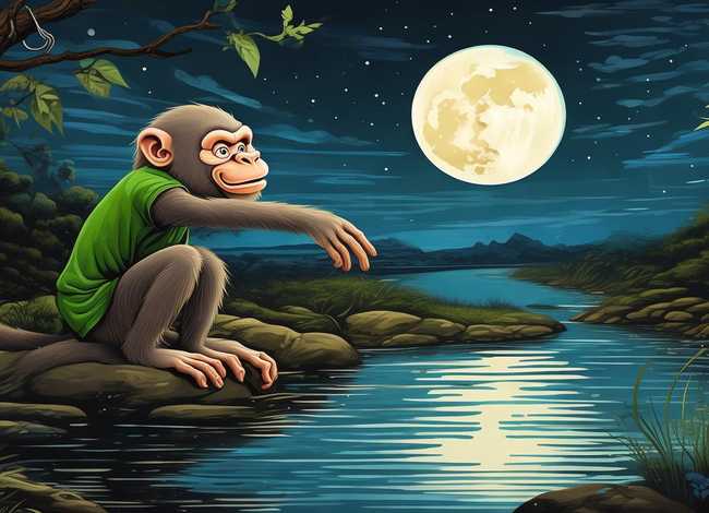 猴子捞月讲故事视频，猴子捞月故事表演视频