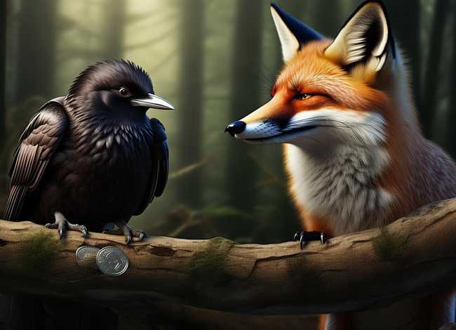 乌鸦与狐狸的故事43字包括道理，乌鸦与狐狸的故事43字包括道理吗