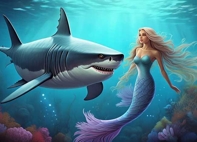 鲨鱼和美人鱼的故事、大鲨鱼和美人鱼的故事