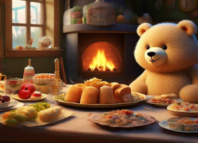 睡前故事小熊请客、小熊请客故事绘本