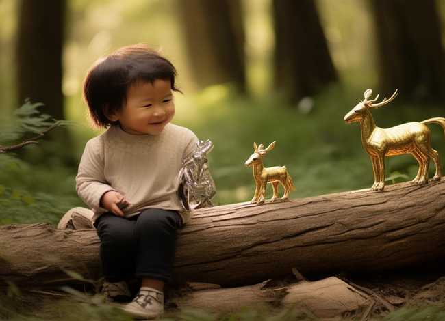 儿童故事金斧子和银斧子（金斧子和银斧子故事幻灯片）