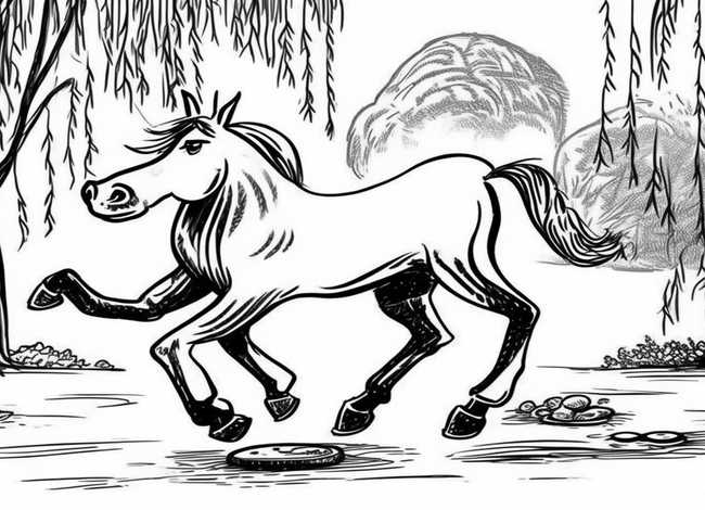 关于马的成语的简笔画、关于马的成语的简笔画怎么画