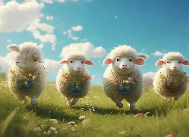 儿童故事三只小羊羔（少儿故事三只小羊）