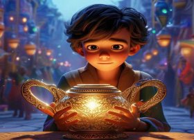阿拉丁神灯的故事绘本，阿拉丁神灯的故事绘本图片