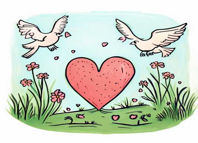 爱心故事简笔画,爱心故事简笔画图片 爱心故事简笔画,爱心故事简笔画图片