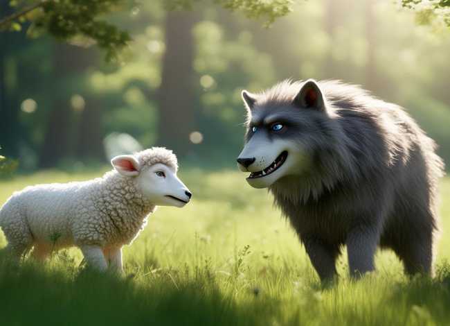 讲故事小羊和大灰狼，讲小羊和大灰狼的故事