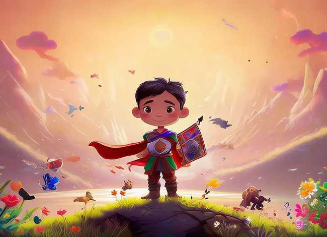 英雄儿童的故事；英雄故事小孩